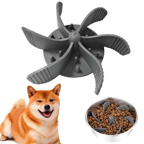 Luapeton Spiral Slow Feeder Dog Bowls Insert Turn a Ordinary Dog Bowl into a Dog Slow Feeder Bowl - Silicone Slow Feeder Insert for Dog Bowls - Dog Slow Feeder to Slow Down Eating for All Dogs