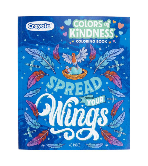 Crayola Coloring Book, Colors of Kindness, Gift, 40 Adult Coloring Pages