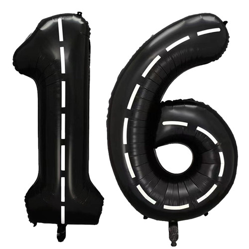 Black 16 Number Balloons 40 Inch Jumbo Large Number 16 Foil Mylar Balloons for 16th Birthday Party Decorations,16th Anniversary Black 16 Number Balloons 40 Inch Jumbo Large Number 16 Foil Mylar Balloons for 16th Birthday Party Decorations,16th Anniversary