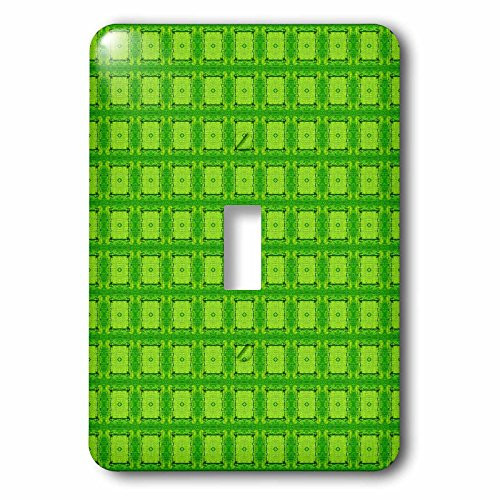 3dRose lsp_168571_1 Neon Green Dot Rectangle Pattern Light Switch Cover