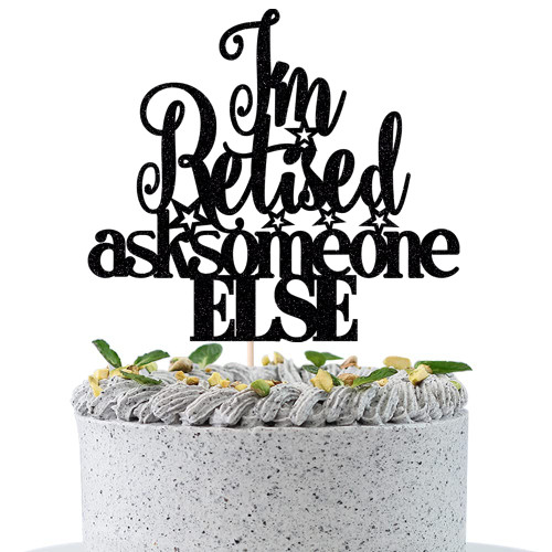 WRACKKIAR I'm Retired Ask Someone Else Cake Topper-Officially Retired-The Legend has Retired Cake Decor-Happy Retirement Party Decorations