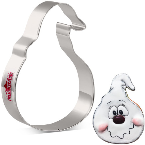 LILIAO Halloween Ghost Face Cookie Cutter - 3 x 4.2 inches - Stainless Steel - By Janka