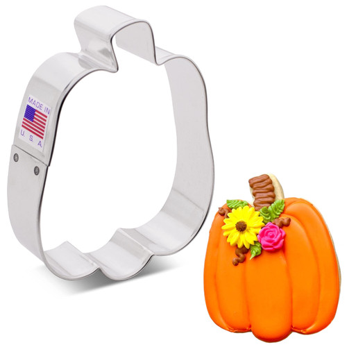 Tall Pumpkin Cookie Cutter, 4" Made in USA by Ann Clark