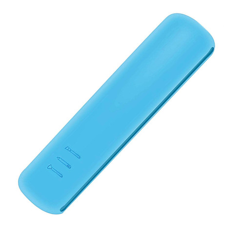Travel Makeup Brush Case,Silicon Trendy Portable Makeup Brush Cosmetic Holder,Soft and Comfortable Makeup Brush Organizer,Fashionable and Beautiful Cosmetic Brush Bag (Blue)