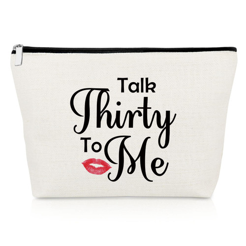 30th Birthday Gift for Best Friend Makeup Bag Happy 30 Birthday Gift Funny 30 Year Old Gifts for Wife Thirty Birthday Gifts for Daughter 30th Birthday Party Gifts for Sister Aunt Cosmetic Pouch Travel