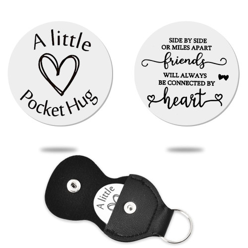 Pocket Hug Token Long Distance Relationship Gifts for Women Men Friends Graduation Birthday Gifts for Bestie Xmas Gifts for Best Friends Side by Side or Miles Apart Friends Gifts with Leather Keychain Pocket Hug Token Long Distance Relationship Gifts for Women Men Friends Graduation Birthday Gifts for Bestie Xmas Gifts for Best Friends Side by Side or Miles Apart Friends Gifts with Leather Keychain