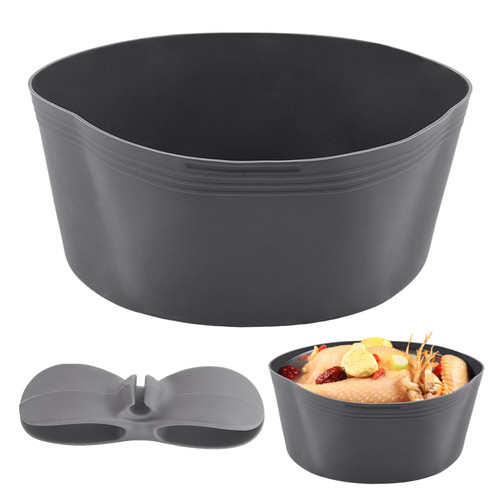 Slow Cooker Liners, Fits for Crock Pot 6 Quart Oval Slow Cooker Crock Pot, Reusable 7QT Oval Cooking Liner BPAFree Leakproof Dishwasher Safe(Gray)