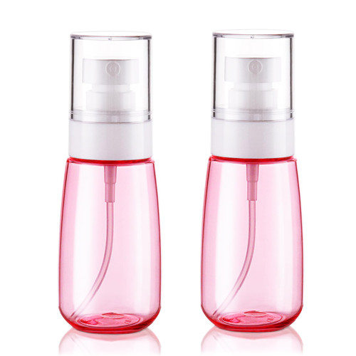 Fine Mist Spray Bottles TSA Approved Travel Bottles 2oz/60ml 2 Pack Travel Spray Bottle Refillable Cosmetic Leak Proof Spray Bottle for Hair Perfumes Skincare Water Face Toner Travel Acccessories (2Pink)