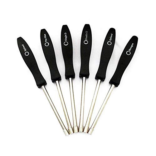 Driak 6-Piece 2 Cycle Stroke Carburetor Adjustment Screwdriver Tool Kit  Splined, D, Double D, Pacman Screwdrivers for Small Engines