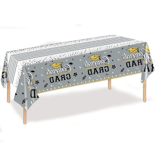 Kangnice Graduation Tablecloth 54"X108" Congrats Grad Graduation Party Tablecover Decoration Class of 2023 Rectangle Table Cloths