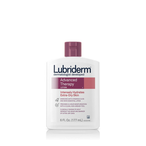 Lubriderm Advanced Therapy Moisturizing Lotion with Vitamins E and B5, Deep Hydration for Extra Dry Skin, Non-Greasy Formula, 6 fl. oz Lubriderm Advanced Therapy Moisturizing Lotion with Vitamins E and B5, Deep Hydration for Extra Dry Skin, Non-Greasy Formula, 6 fl. oz