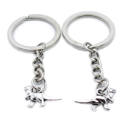 5 Items Metal Keychain Keyring Key Tags Chains Rings Jewelry Bag Charms CV4I5 Dinosaur