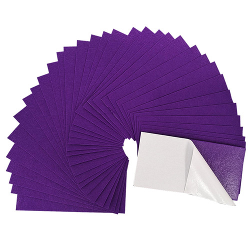 Jtnohx Self Adhesive Felt Sheets, Adhesive Backed Felt, 33 Pcs 4" x 8" Felt Adhesive, Sticky Back Stiff Felt for Crafts DIY Sewing School Projects Decoration (Purple)