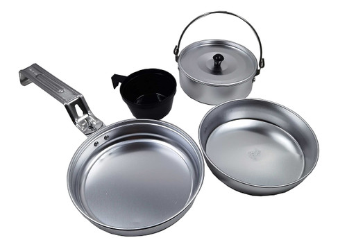 Oregon Trail Aluminum 5pc Camping Mess Kit for Cooking Outdoors