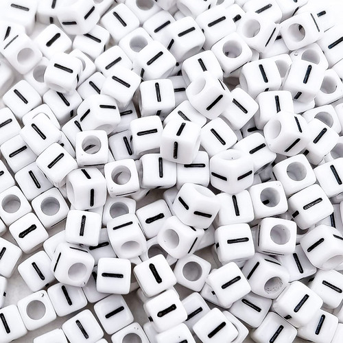 500Pcs White Cube Letter Beads with Letter I 6x6mm Vowel Letter Beads Square Acrylic Alphabet Loose Beads for DIY Bracelet Necklace Jewelry Making 500Pcs White Cube Letter Beads with Letter I 6x6mm Vowel Letter Beads Square Acrylic Alphabet Loose Beads for DIY Bracelet Necklace Jewelry Making