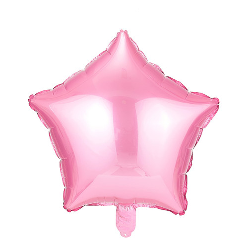 Light Pink Star Shape Foil Balloon, 10pcs Big Mylar Helium Balloons for Birthday Party Wedding Party Decoration 18 Inch
