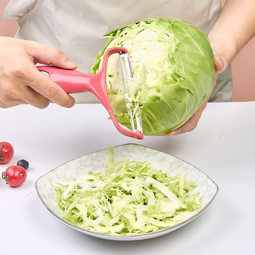 Cabbage Peeler Vegetable Cutter Cabbage Slicer Vegetables Graters Cabbage Shredder Fruit Peeler Knife Potato Zesters Cutter Potato Slicer Kitchen Gadgets (Red)