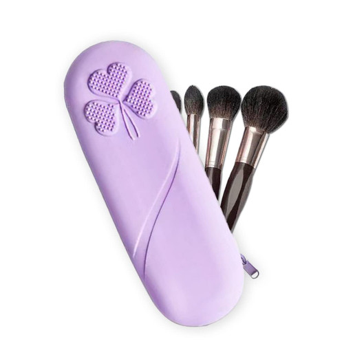 Aaiffey Makeup Brush Holder,Cosmetic Silicone Makeup Brush Bag Travel Portable Face Brushes Covers Magnetic Make-up Brush Case Organizer Storage Bag for Travel (Purple) Aaiffey Makeup Brush Holder,Cosmetic Silicone Makeup Brush Bag Travel Portable Face Brushes Covers Magnetic Make-up Brush Case Organizer Storage Bag for Travel (Purple)