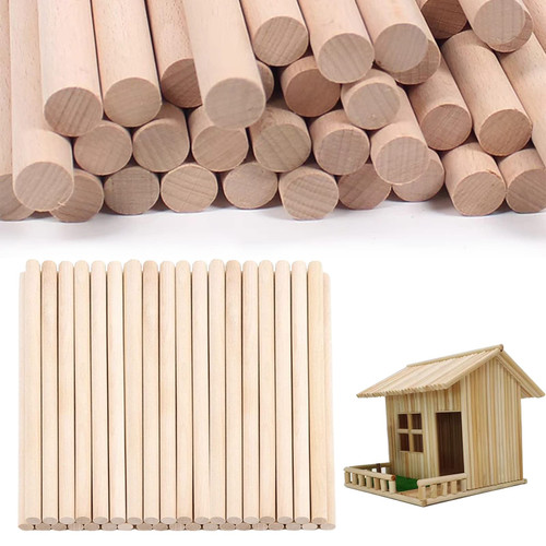 Wooden Dowel Rods, Unfinished Natural Wood Sticks 1/4 x 6 Inch Craft Dowel Rods for Crafts and DIYers 100pcs Hardwood Sticks Dowling Rods Wooden Dowel Rods, Unfinished Natural Wood Sticks 1/4 x 6 Inch Craft Dowel Rods for Crafts and DIYers 100pcs Hardwood Sticks Dowling Rods