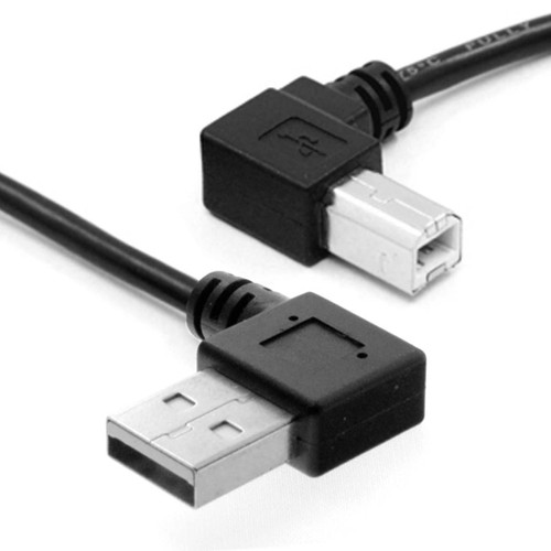 CY USB 2.0 Type-A Male to Type-B Male Printer Scanner 90 Degree Left Angled Cable 100cm CY USB 2.0 Type-A Male to Type-B Male Printer Scanner 90 Degree Left Angled Cable 100cm
