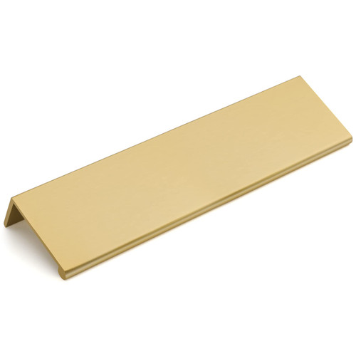 goldenwarm 1 Pack Finger Edge Pulls Tab 5in Champagne Gold Cabinet Pulls Finger Handles Drawer Edge Pulls Gold Modern Dresser Pull Handles Kitchen Cabinet Hardware, 128mm Hole Centers