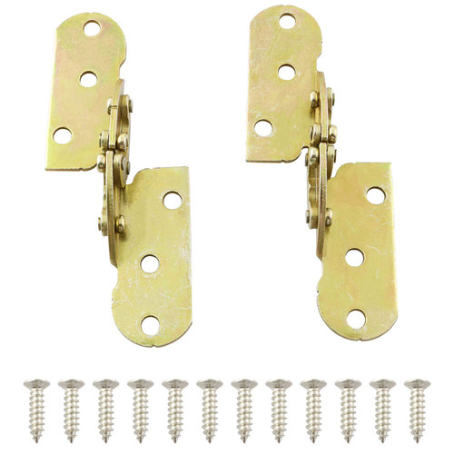 TAODAN 2PCS 180 Degree Flap Hinge Furniture Hardware Dining Table Rotating Hinge Folding Flap Hinge Hinge Cabinet Hinge (with 12 Screws)
