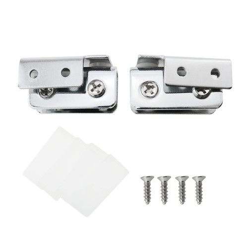 HJGarden Recess Mount Glass Door Hinges 40x20x13mm Metal Non-Perforated Glass Hinges