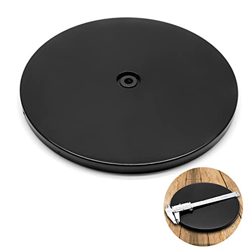 Jersvims 8 Inch Acrylic Turntable Platter, Black Turntable Organizer Round Rotating Plate for Kitchen Pantry Cabinet Desk Rack Spice Cake Cookie Decorating