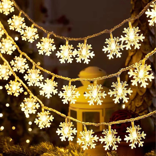 Snowflake String Lights, 19.6ft 40LED Indoor Christmas Decorations Lights Battery Operated, Christmas Lights Outdoor Waterproof Fairy Lights for Christmas Tree Garden Patio Bedroom Party Decor Snowflake String Lights, 19.6ft 40LED Indoor Christmas Decorations Lights Battery Operated, Christmas Lights Outdoor Waterproof Fairy Lights for Christmas Tree Garden Patio Bedroom Party Decor