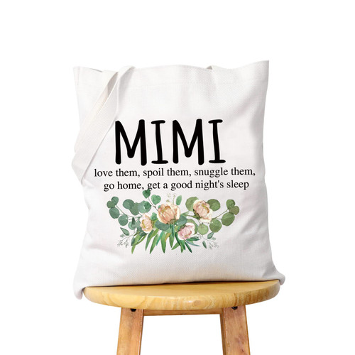 WCGXKO Mimi Gift Mimi Shopping Bag Travel Bag Love Them Spoil Them Snuggle Them Grandma Tote Bag Gift (snuggle them Mimi2)