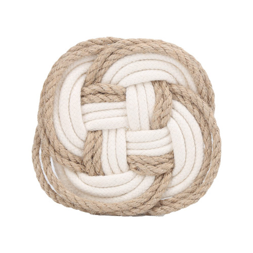 Coasters for Drinks, Round Woven Coaster, Super Absorbent Cup Mat for Drinks, Nordic Bohemian Style Farmhouse Coasters, Heat Insulation Drinking Coasters for Household