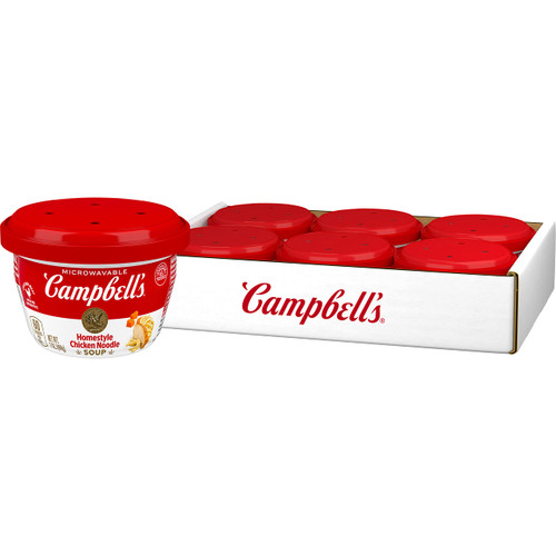 Campbell's Homestyle Chicken Noodle Soup, 7 Oz Microwavable Bowl (Case of 6) Campbell's Homestyle Chicken Noodle Soup, 7 Oz Microwavable Bowl (Case of 6)