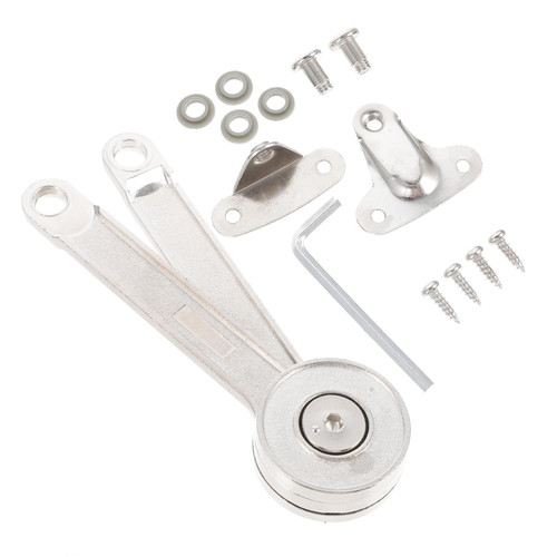 OSALADI 1 Set Any Stop Support Rod Adjustable Stand Bisagras para Gabinetes Adjustable Support Pole Adjustable Lid Stay Bracket Lid Stay Support Door Stay Support Zinc Alloy Silver Hinge