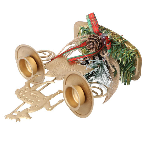 BESTOYARD 1pc Christmas Candle Holder Metal Holiday Candle Stand Candlestick Holders Bulk Xmas Style Candlestick Home Decoration Nativity Decor Metal Candlestick Candle Stick Home Ornament