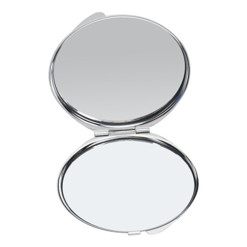 FRCOLOR 1pc Vanity Mirror Makeup Tote Pocket Mirror Hand Held Mirror Handheld Cosmetic Mirror Travel Size Mirror Compact Cosmetic Mirror Metal Silver Round Makeup Mirror Metal Mirror Slim