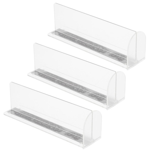BESTOYARD 3pcs PVC Shelf Divider Shelf Clear Shelf Magnetic Plastic Partition Partition Plate Laminate Commodity Store Goods Separators Classification Board Magnetic Shelf Separator