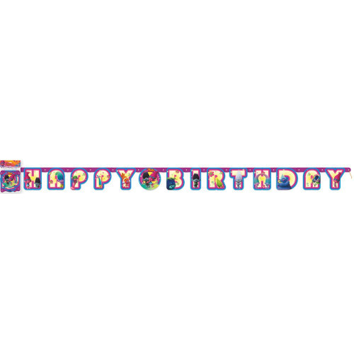 Unique DREAMWORKS Trolls Large Birthday Jointed Banner, 1 Ct., multicoloured