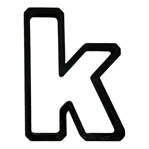 k Lowercase Block Letter Cookie Cutter with Easy to Push Design (3.5 inch)