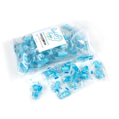 Quality Foam Earplugs 50 Pair- 32dB Noise Cancelling Disposable Individually Wrapped Packaged Bulk in Pairs Soft for Sleeping Travel Concert Shooting Hunting Study Work Construction Safety Light Blue Quality Foam Earplugs 50 Pair- 32dB Noise Cancelling Disposable Individually Wrapped Packaged Bulk in Pairs Soft for Sleeping Travel Concert Shooting Hunting Study Work Construction Safety Light Blue