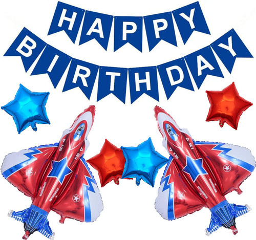 Large Fighter Jet Airplane Balloons Cartoon Flying Party Happy Birthday Banner Star Foil Balloon for Boys Girls Kids 1st 2nd 3rd 4th Birthday Baby Shower Party Supplies Decorations Large Fighter Jet Airplane Balloons Cartoon Flying Party Happy Birthday Banner Star Foil Balloon for Boys Girls Kids 1st 2nd 3rd 4th Birthday Baby Shower Party Supplies Decorations