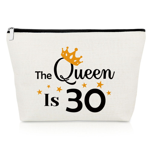 30th Birthday Gifts for Her Makeup Bag 30 Year Old Birthday Gifts for Women Aunt Sister Wife Cosmetic Bag Turning 30 Gifts for Daughter Friendship Birthday Gifts for Best Friend Cosmetic Pouch Travel