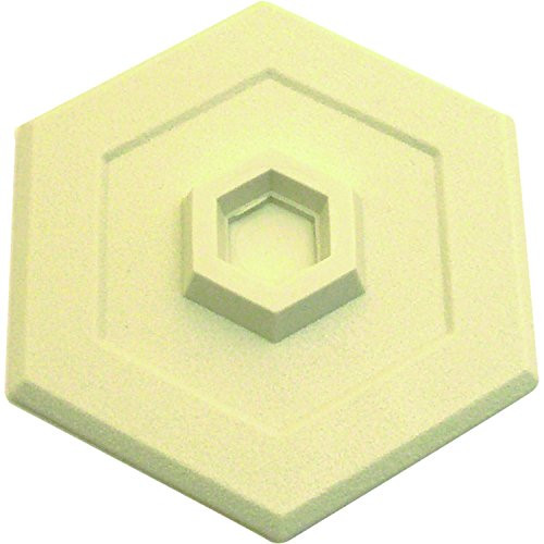 Prime-Line Products MP9140 Wall Protector, 5 in, Hexagon Shape, Rigid Vinyl, Ivory, Self-Adhesive Backing, Pack of 5