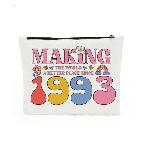 NBIAN 30th Birthday Gifts for Women-Making The World A Better Place Since 1993, 30 Years Old Makeup Bag birthday decorations for Her, Friend, Mom, Sister, Wife, Aunt, Coworker,Teacher,Nurse NBIAN 30th Birthday Gifts for Women-Making The World A Better Place Since 1993, 30 Years Old Makeup Bag birthday decorations for Her, Friend, Mom, Sister, Wife, Aunt, Coworker,Teacher,Nurse