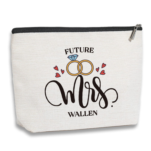 kdxpbpz Music Lover Gifts for Women, Album Makeup Bag, Country Music Lover Gift, Travel Toiletry Makeup Organizer Zipper Pouch - Future Mrs. Makeup Bag kdxpbpz Music Lover Gifts for Women, Album Makeup Bag, Country Music Lover Gift, Travel Toiletry Makeup Organizer Zipper Pouch - Future Mrs. Makeup Bag