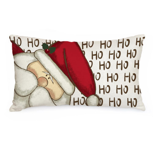 AACORS Christmas Pillow Cover 12x20 Inch Santa Claus HO HO HO Decoration Holiday Farmhouse Winter Pillow Case Decor for Home Sofa Couch AA225-12 AACORS Christmas Pillow Cover 12x20 Inch Santa Claus HO HO HO Decoration Holiday Farmhouse Winter Pillow Case Decor for Home Sofa Couch AA225-12