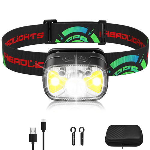Headlamp Rechargeable 1500 Lumen LED Head Lights for Forehead Bright Head Lamp with Red Light Sensor Mode Waterproof Flashlights Running Lights for Running Cycling Working Camping Headlamp Rechargeable 1500 Lumen LED Head Lights for Forehead Bright Head Lamp with Red Light Sensor Mode Waterproof Flashlights Running Lights for Running Cycling Working Camping