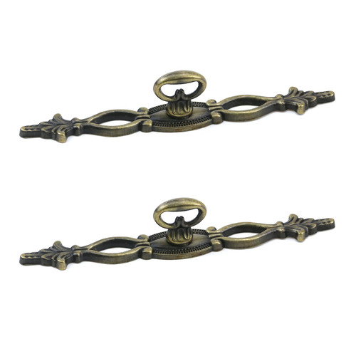 HNGSON Antique Cabinet Drawer Pull Knobs Furniture Door Pull Handle Knobs Decorative Dresser Cupboard Handle Pulls 2-Pack with Screws