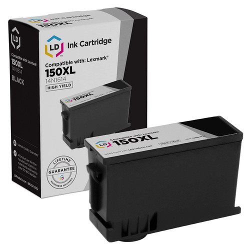 LD Compatible Ink Cartridge Replacement for Lexmark 150XL 14N1614 High Yield (Black)