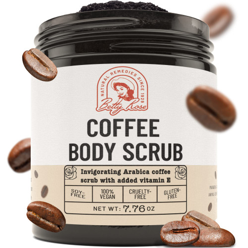 Coffee Body Scrub, Exfoliating Body Scrub, Arabica Coffee with Vitamin E Coffee Scrub, Dead Skin Body Scrubs for Women Exfoliation, Skin Care for Cellulite, Acne & Stretch Marks