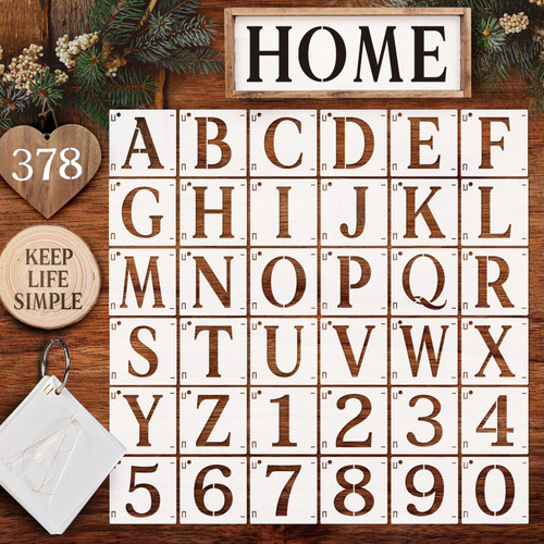 Souarts 2.3 Inch Letter Stencils Interlocking Stencils 36Pcs Numbers Stencils Reusable Alphabet Stencils Templates for Painting on Wood, Wall, Fabric, Rock, Chalkboard, Signage and DIY Art Projects Souarts 2.3 Inch Letter Stencils Interlocking Stencils 36Pcs Numbers Stencils Reusable Alphabet Stencils Templates for Painting on Wood, Wall, Fabric, Rock, Chalkboard, Signage and DIY Art Projects
